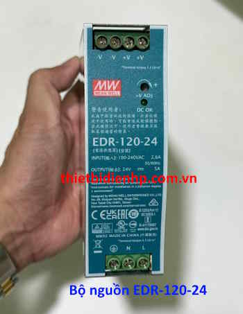 Bộ nguồn EDR-120-24 (120W 24V 5A) Meanwell